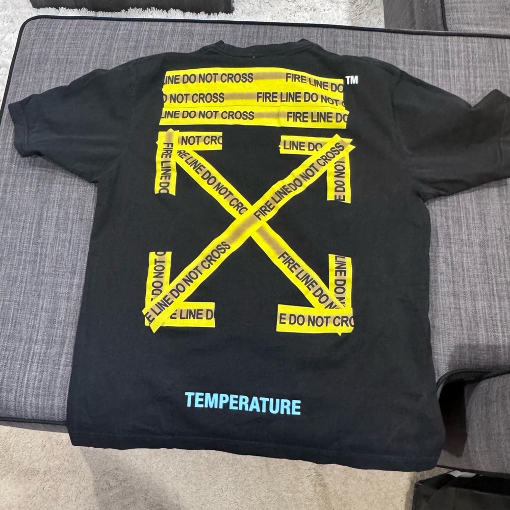 Off-White Black Yellow Temperature Tee - image 2